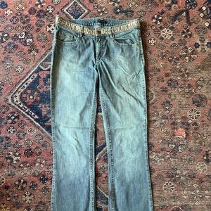 David meister denim low rise jeans